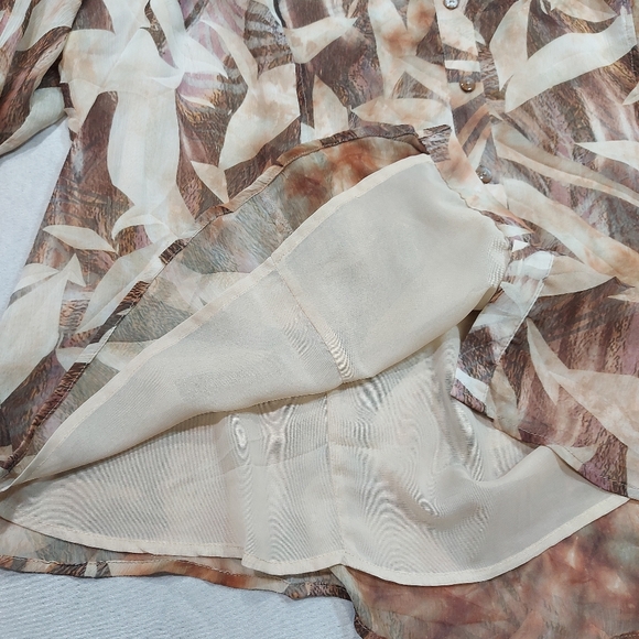 COLDWATER Creek Cotton Sheer Blouse, 2X (20W- 22W) - Picture 4 of 11